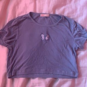 Periwinkle butterfly shirt